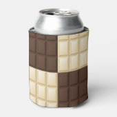 Bruine en witte chocolade blikjeskoeler (Blikje Voorkant)