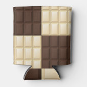 Bruine en witte chocolade blikjeskoeler (Voorkant)