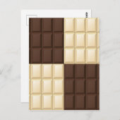 Bruine en witte chocolade briefkaart (Voorkant / Achterkant)
