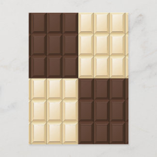 Bruine en witte chocolade briefkaart