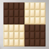 Bruine en witte chocolade poster (Voorkant)