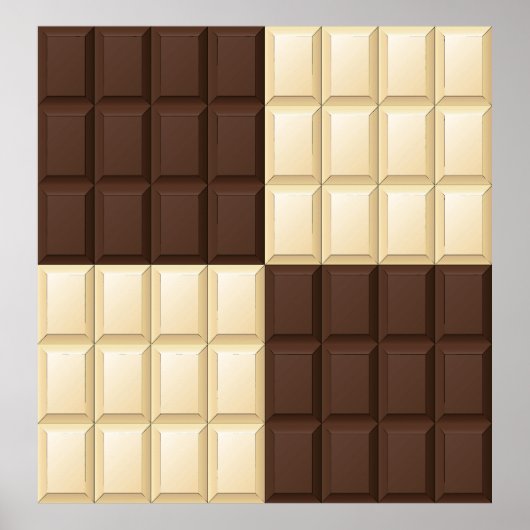 Bruine en witte chocolade poster (Voorkant)