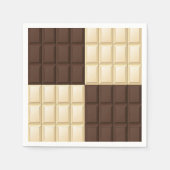 Bruine en witte chocolade servet (Voorkant)