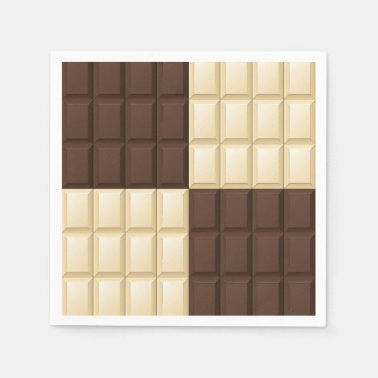 Bruine en witte chocolade servet (Voorkant)