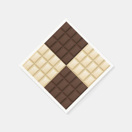 Bruine en witte chocolade servet (Hoek)