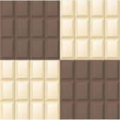 Bruine en witte chocolade sticker (Voorkant)
