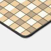 Bruine en witte controleblokken bureaumat (Hoek)