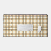 Bruine en witte controleblokken bureaumat (Keyboard & Muis)