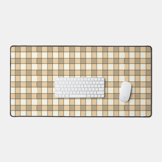 Bruine en witte controleblokken bureaumat (Keyboard & Muis)