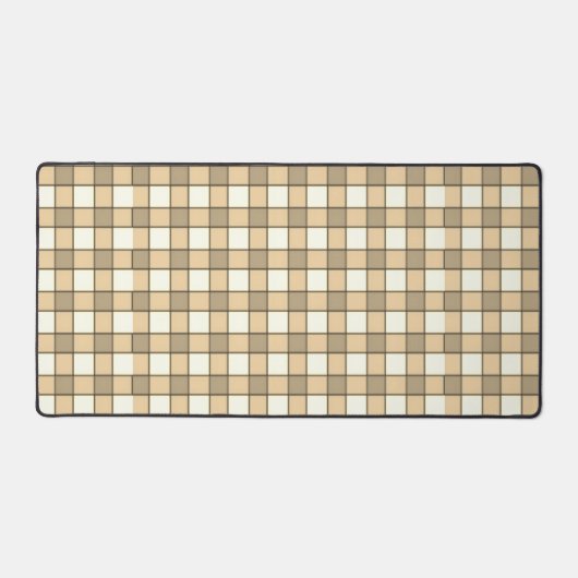Bruine en witte controleblokken bureaumat (Voorkant)
