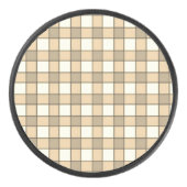 Bruine en witte controleblokken hockey puck (Voorkant)