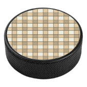 Bruine en witte controleblokken hockey puck (3/4)