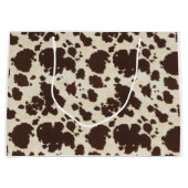 Bruine en witte cowafdruktas large cadeautasje (Voorkant)