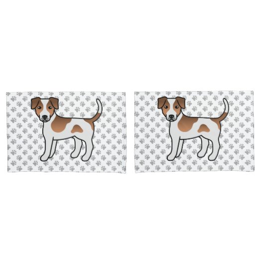 Bruine en witte Deens-Zweedse boerderijhond Schatt Kussensloop (Voorkant-Set)