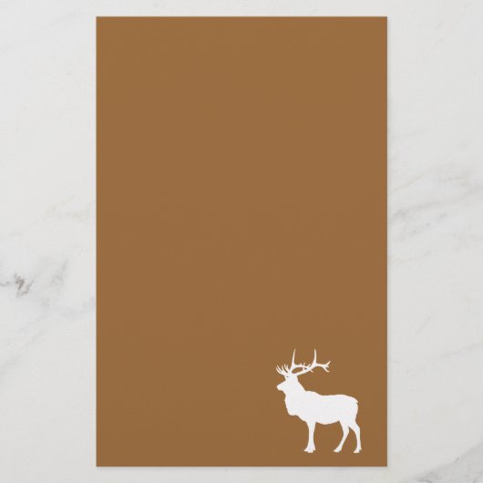 Bruine en witte eland briefpapier (Voorkant)
