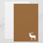 Bruine en witte eland briefpapier (Voorkant / Achterkant)