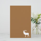 Bruine en witte eland briefpapier (Staand voorkant)