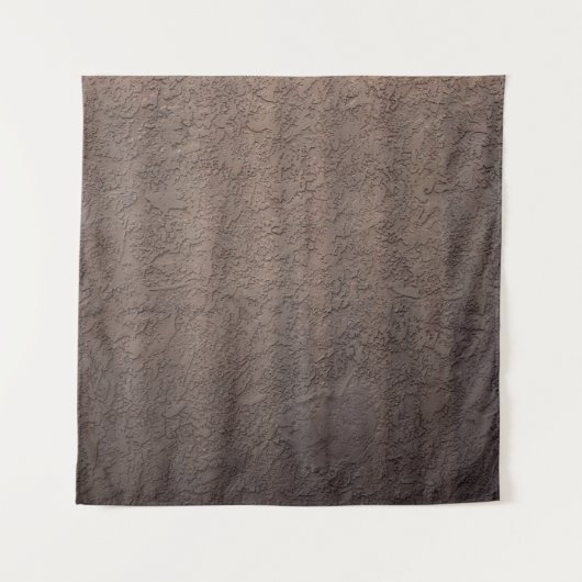 Bruine en witte florale textiel wandkleed (Voorkant)