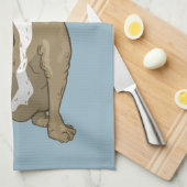 Bruine en witte Franse bulldog Theedoek (Quarter Fold)