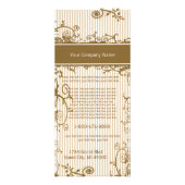 Bruine en witte gedraaide stripte Kaart (Voorkant)