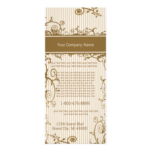 Bruine en witte gedraaide stripte Kaart (Voorkant)