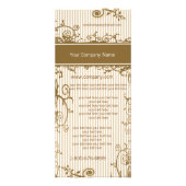 Bruine en witte gedraaide stripte Kaart (Achterkant)