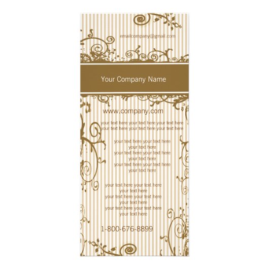 Bruine en witte gedraaide stripte Kaart (Achterkant)