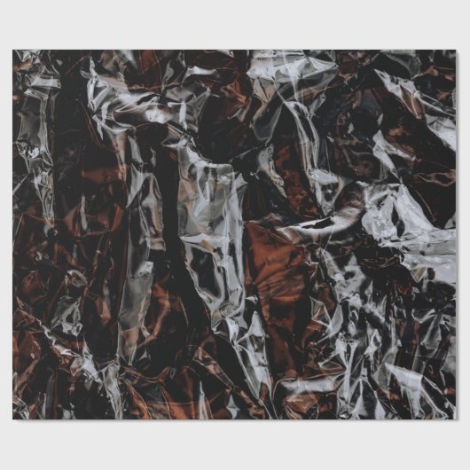 Bruine en witte gedroogde bladeren cadeaupapier (Vlak)