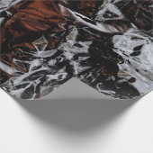 Bruine en witte gedroogde bladeren cadeaupapier (Hoek)