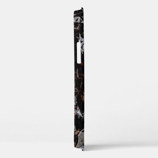 Bruine en witte gedroogde bladeren Case-Mate iPhone case (Achterkant / Rechts)