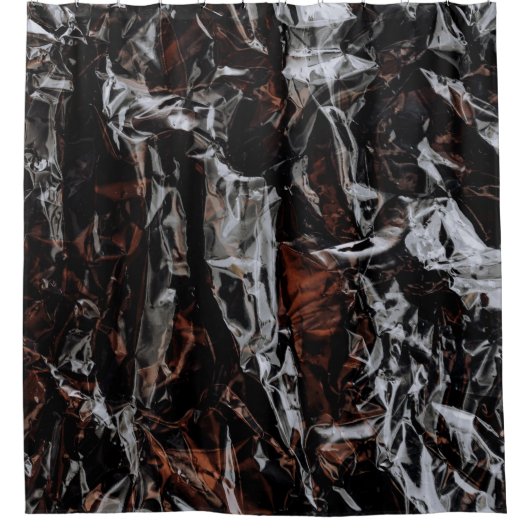 Bruine en witte gedroogde bladeren douchegordijn (Voorkant)