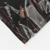 Bruine en witte gedroogde bladeren fleece deken (Hoek)