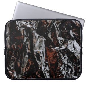 Bruine en witte gedroogde bladeren laptop sleeve