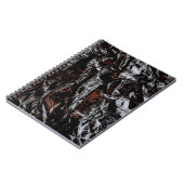 Bruine en witte gedroogde bladeren notitieboek (Linkerzijde)