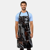 Bruine en witte gedroogde bladeren schort (Gedragen)