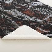 Bruine en witte gedroogde bladeren sherpa deken (3/4)