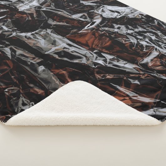 Bruine en witte gedroogde bladeren sherpa deken (3/4)