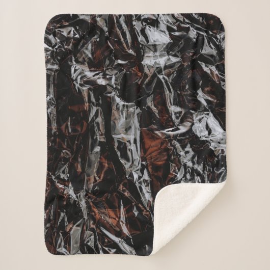 Bruine en witte gedroogde bladeren sherpa deken (Voorkant)