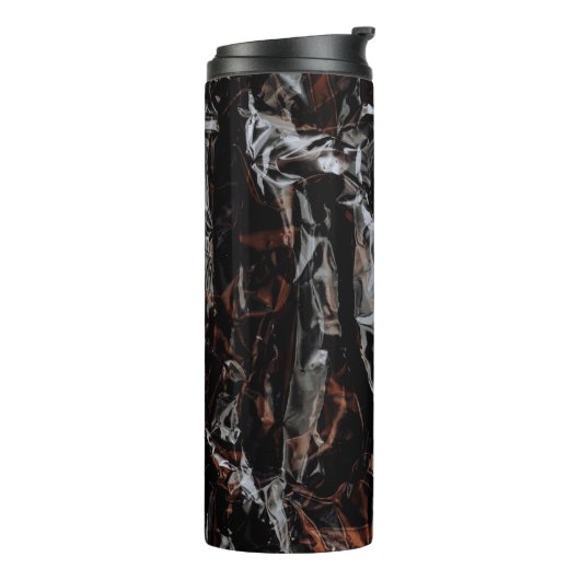 Bruine en witte gedroogde bladeren thermosbeker (Gedraaid links)