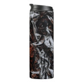 Bruine en witte gedroogde bladeren thermosbeker (Geroteerd rechts)