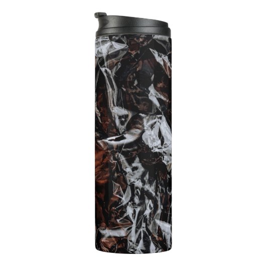 Bruine en witte gedroogde bladeren thermosbeker (Geroteerd rechts)