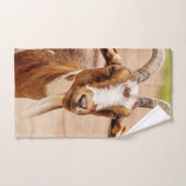 Bruine en witte geit bad handdoek (Handdoek)