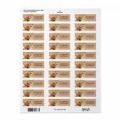 Bruine en witte geit etiket (Full Sheet)