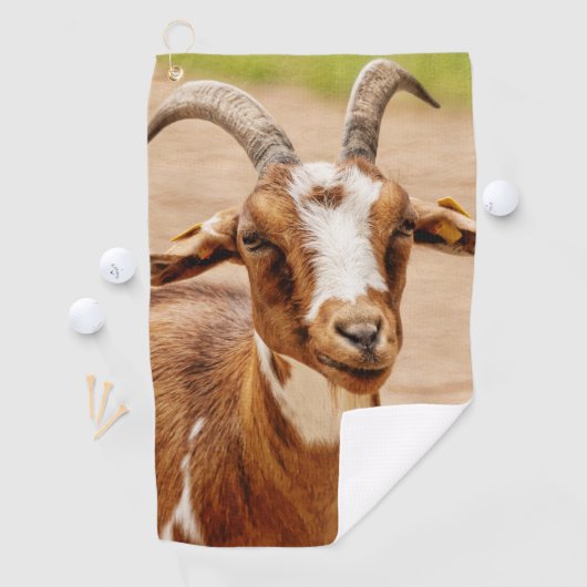 Bruine en witte geit golfhanddoek (Insitu)