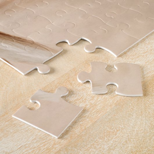 Bruine en witte geit legpuzzel (Zijkant)