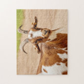 Bruine en witte geit legpuzzel (Verticaal)