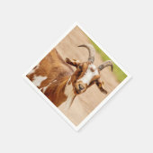 Bruine en witte geit servet (Hoek)