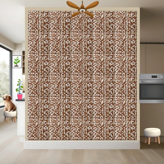 Bruine en witte geometrische geruite Tegel Tegeltje