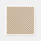 Bruine en witte geruite servetten (Voorkant)