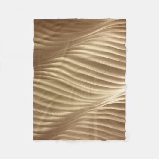 Bruine en witte gestreept textiel fleece deken (Voorkant)